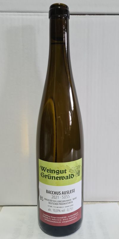 <br>Artikel-Nr.: 2405<br>2024er g.U. Nahe Hochstätter Liebesbrunnen Bacchus Spätlese süss 0,75l<br>